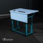 Set of school desk + chair single (turquoise)